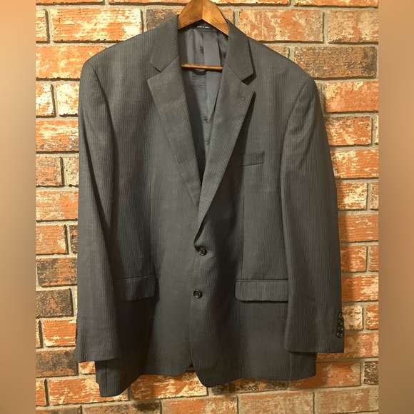 Ralph Lauren RRL 100% Wool Gray Pinstriped Suit 48R - Picture 2 of 15